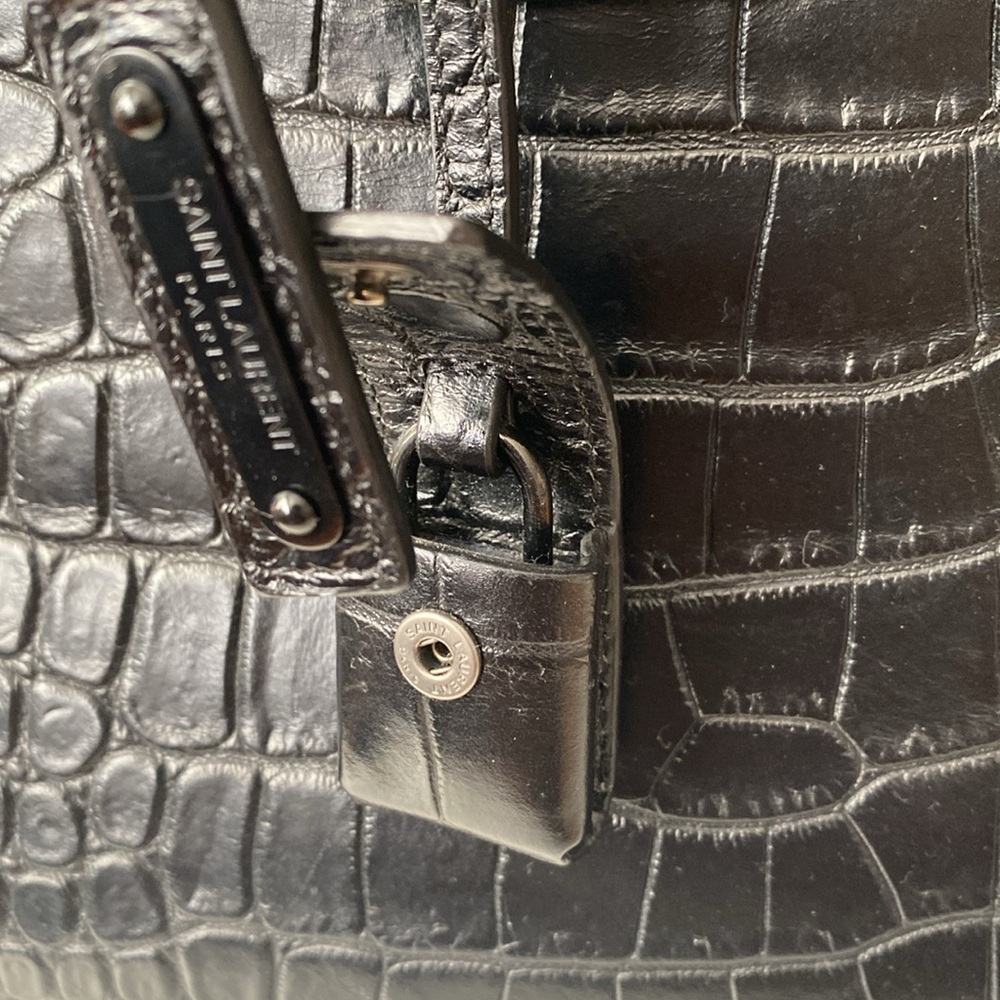SAINT LAURENT Med/Lrg Croc Sac Du Jour - Picture 5 of 14